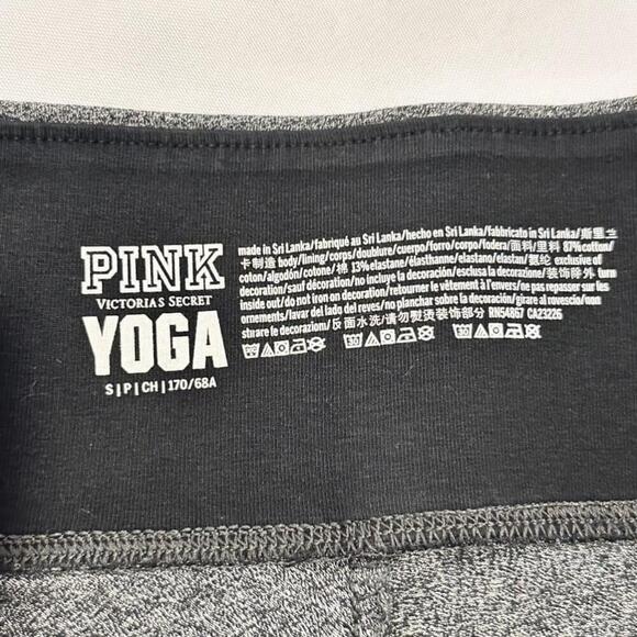 PINK Gray Yoga Leggings with Side Stripe - Picture 5 of 6